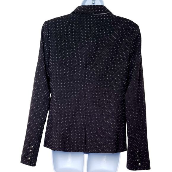 Banana Republic Casual Blazer Black Dot Lined Jacket MSRP $119 Women's 6 - Picture 2 of 8